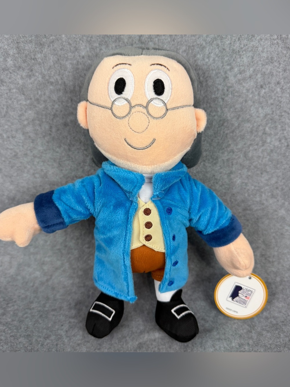 Official USPS Benjamin Ben Franklin Plush 10.25” New